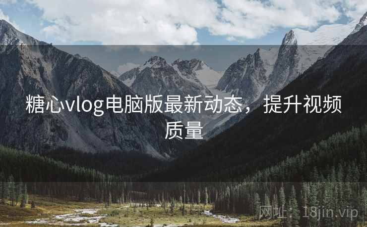 糖心vlog电脑版最新动态，提升视频质量